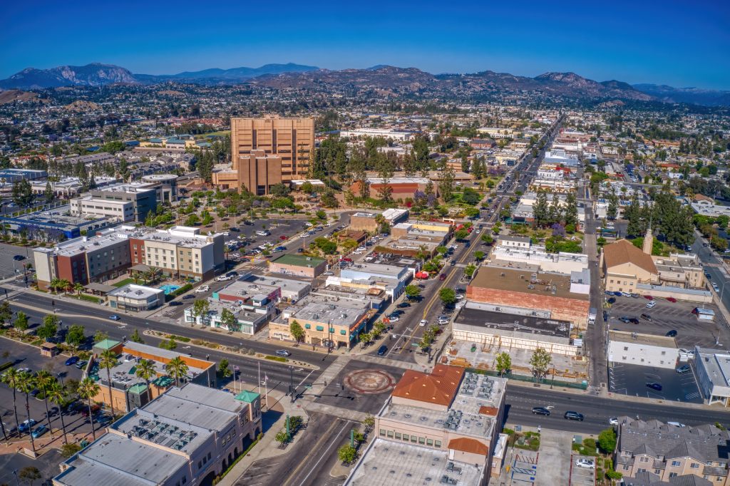El Cajon Downtown Aerial View Real Estate Investment Opportunities.jpg
