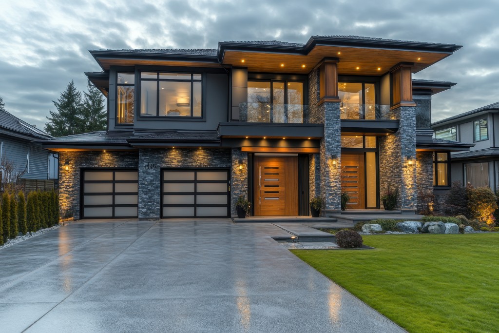 home ultra modern two story design with cantilevered second floor and glass balcony.jpg
